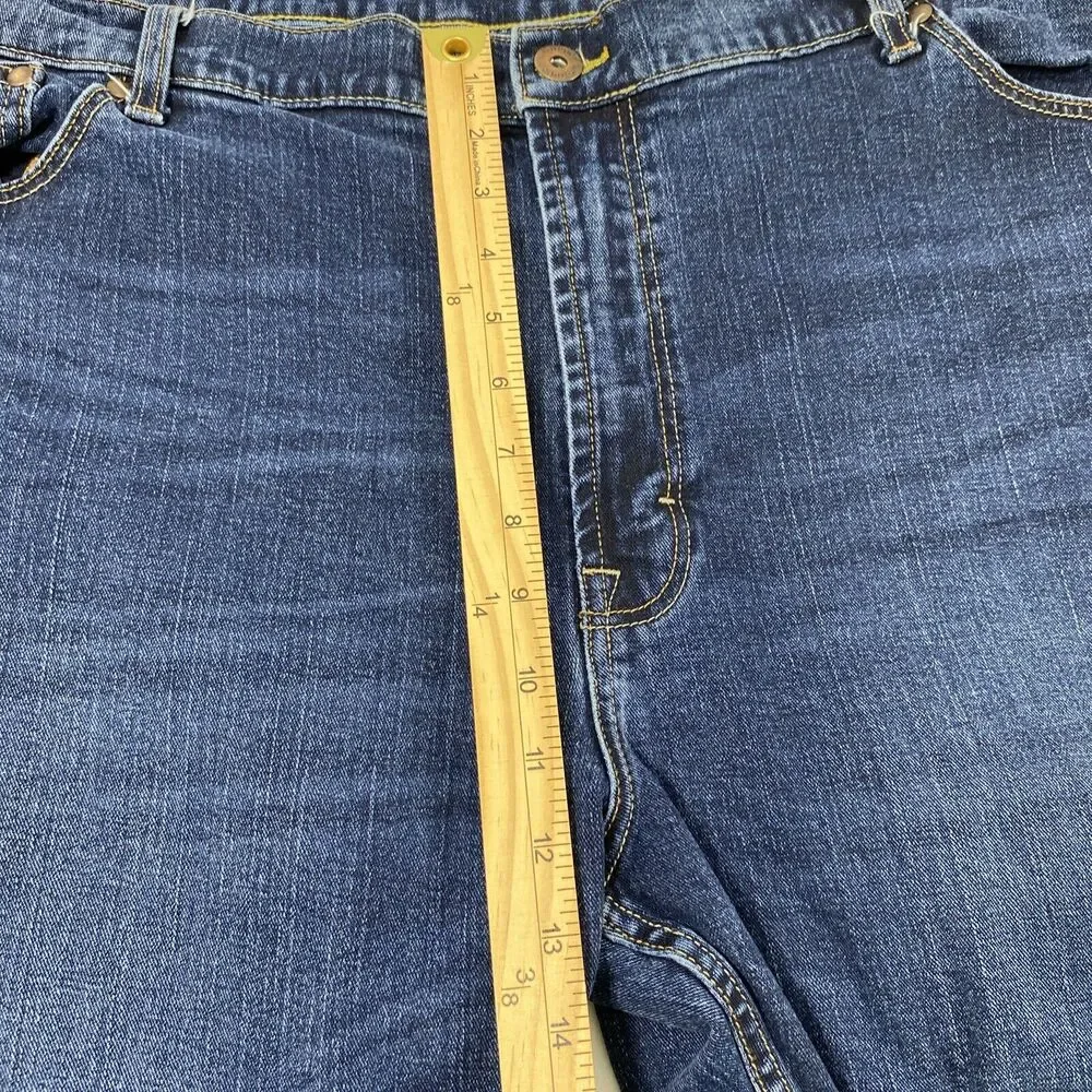 Wrangler Jeans Mens 40 x 29 Blue Dark‎ Wash Denim Straight Fit Casual